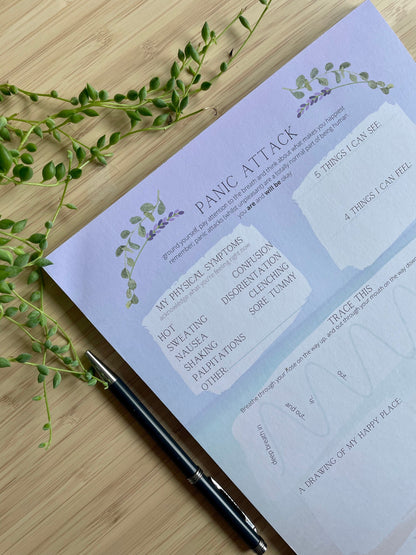 Managing Panic Attacks A4 Daily Planner