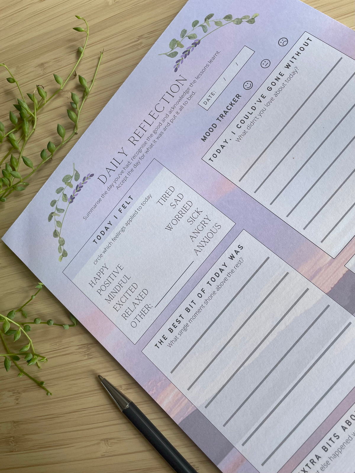 Daily Reflection and Growth A4 Daily Planner