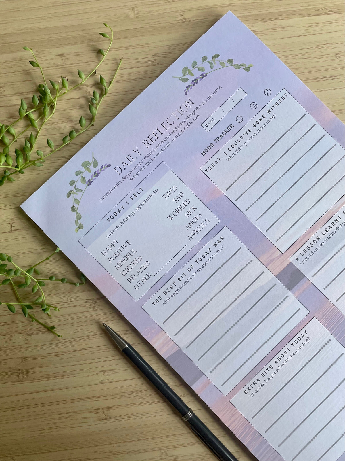 Daily Reflection and Growth A4 Daily Planner