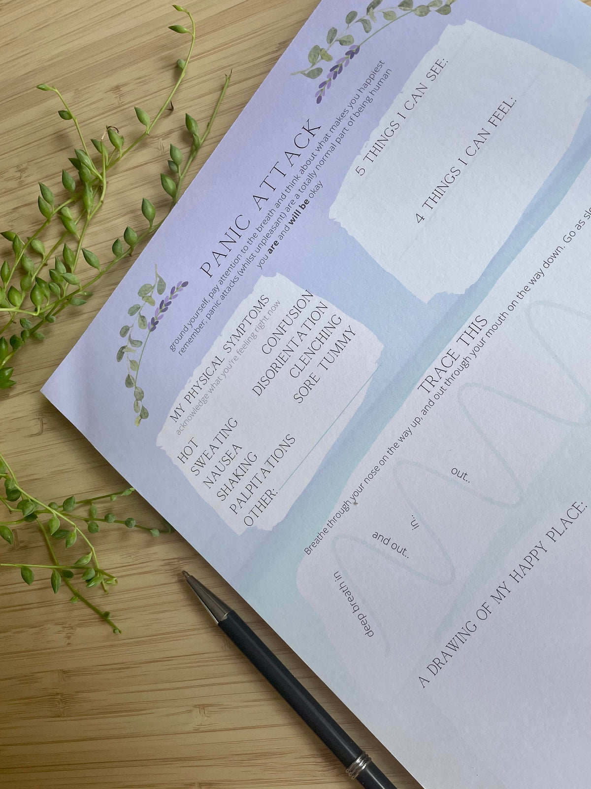 Managing Panic Attacks A4 Daily Planner