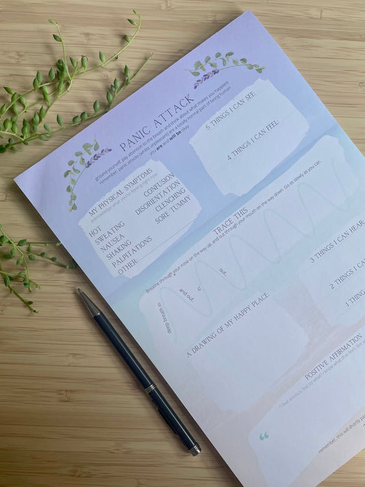 Managing Panic Attacks A4 Daily Planner