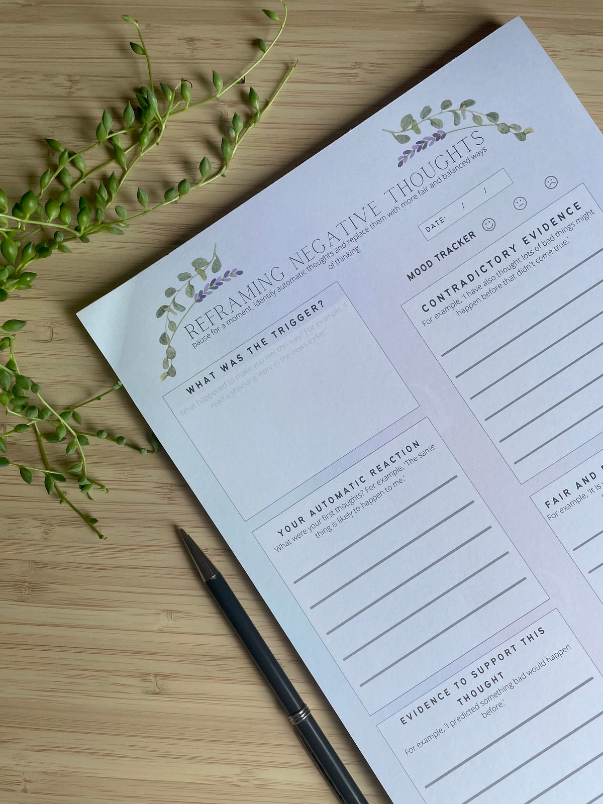 Transforming Negative Thoughts A4 Daily Planner