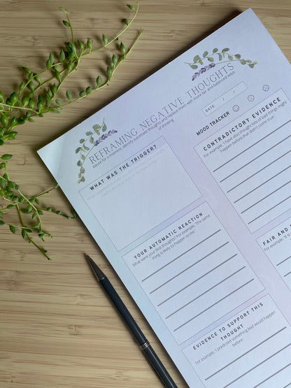Transforming Negative Thoughts A4 Daily Planner