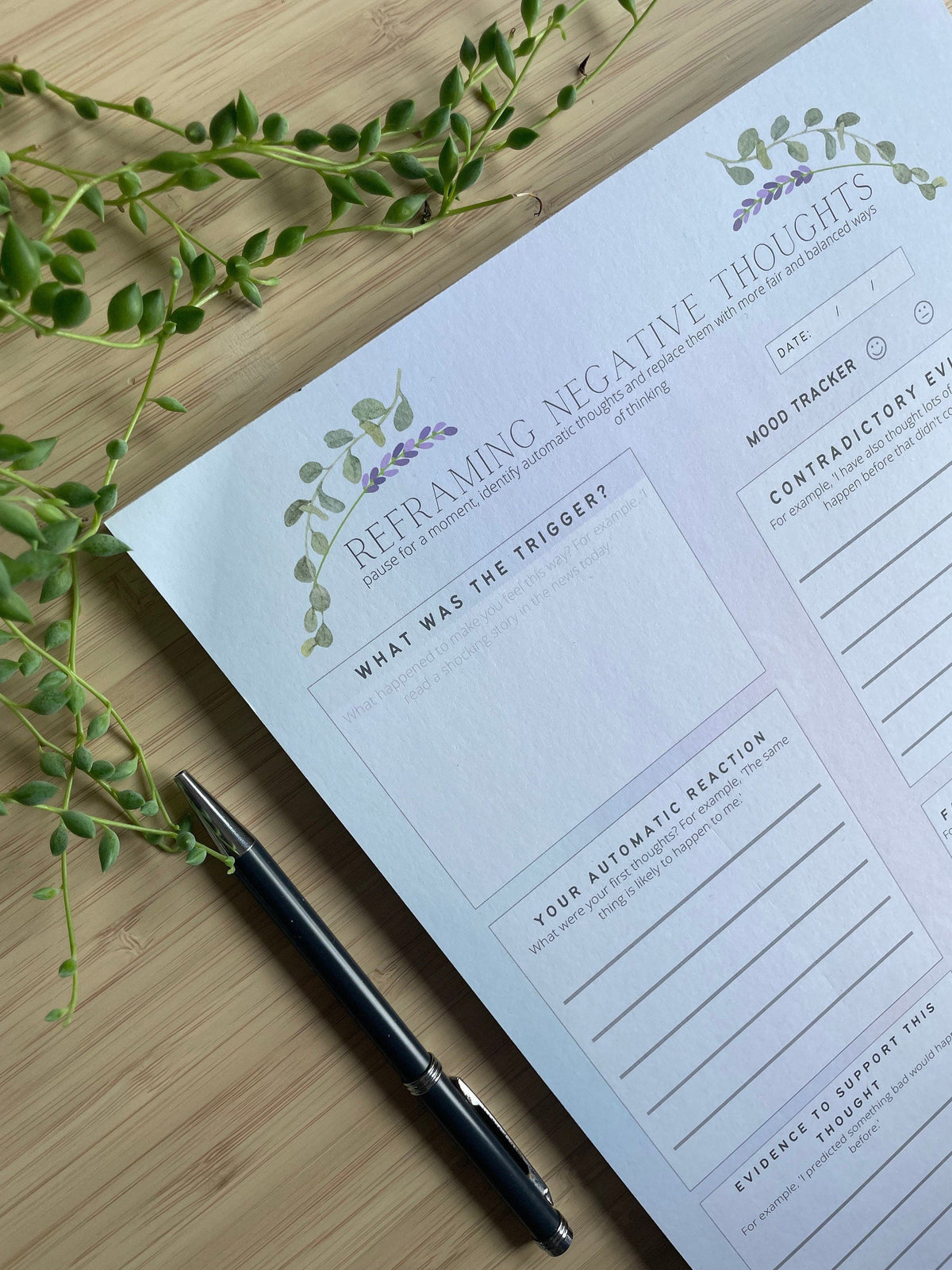 Transforming Negative Thoughts A4 Daily Planner